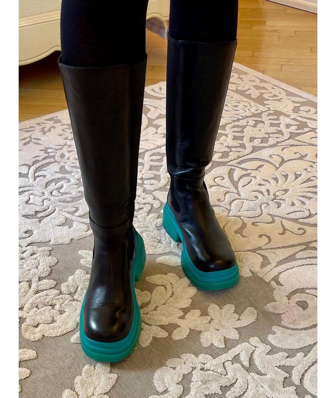 ASH Черные кожаные сапоги, фото 6