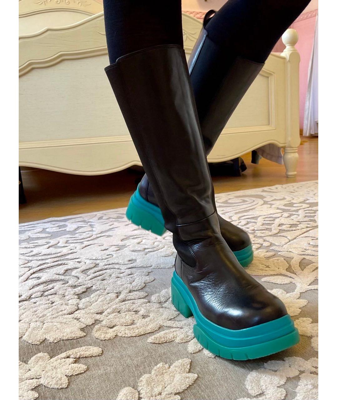 ASH Черные кожаные сапоги, фото 5