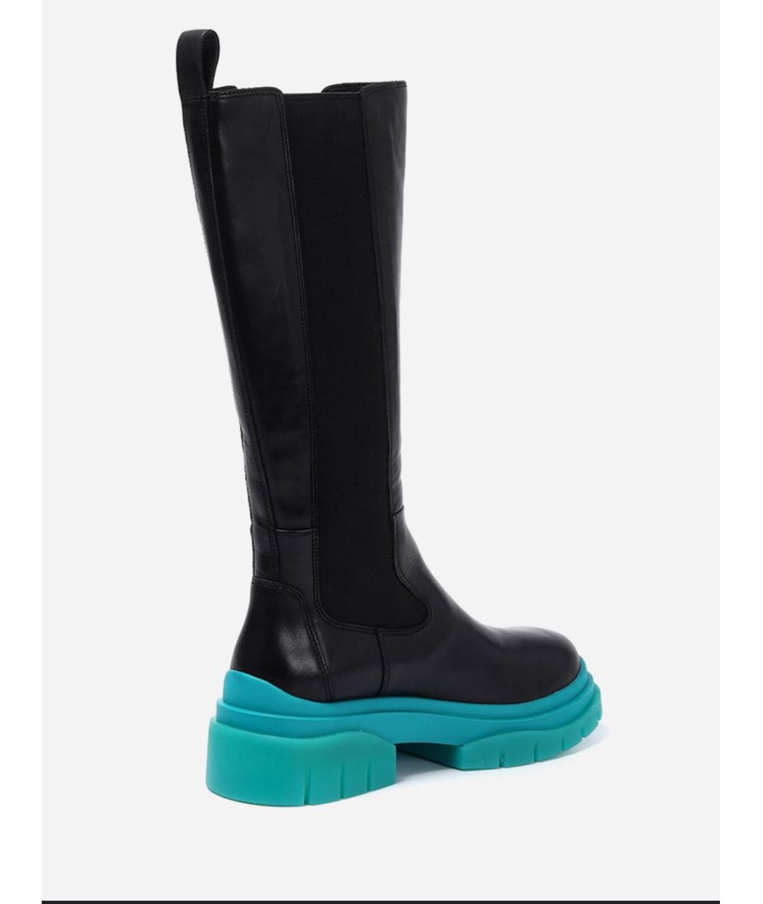 ASH Черные кожаные сапоги, фото 2