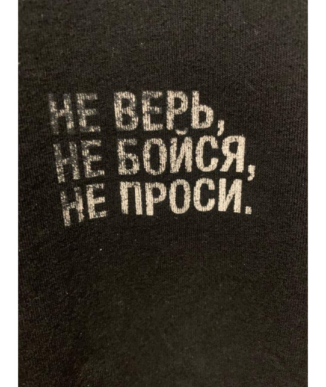 VETEMENTS Черная хлопковая футболка, фото 4