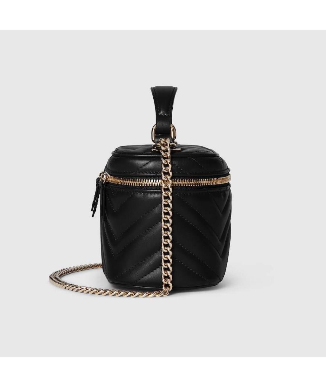 GUCCI Черная кожаная сумка через плечо, фото 3