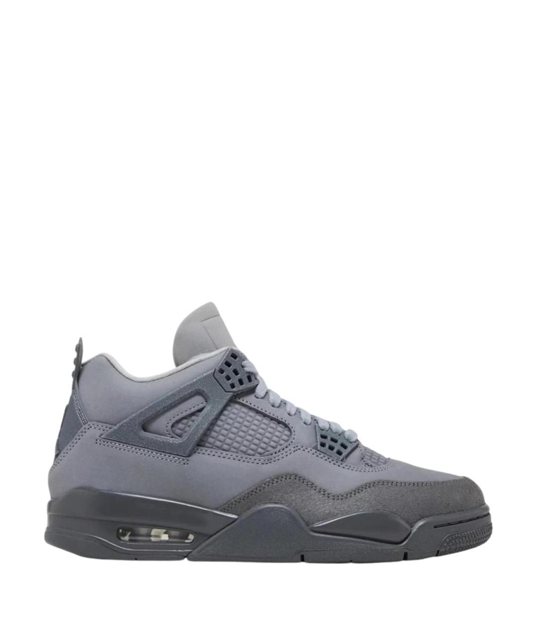 JORDAN Серые нубуковые высокие кроссовки / кеды, фото 1