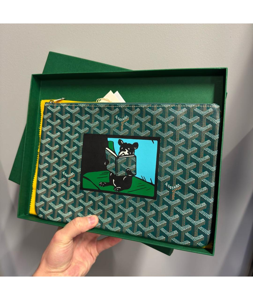 GOYARD Зеленая папка для документов, фото 3