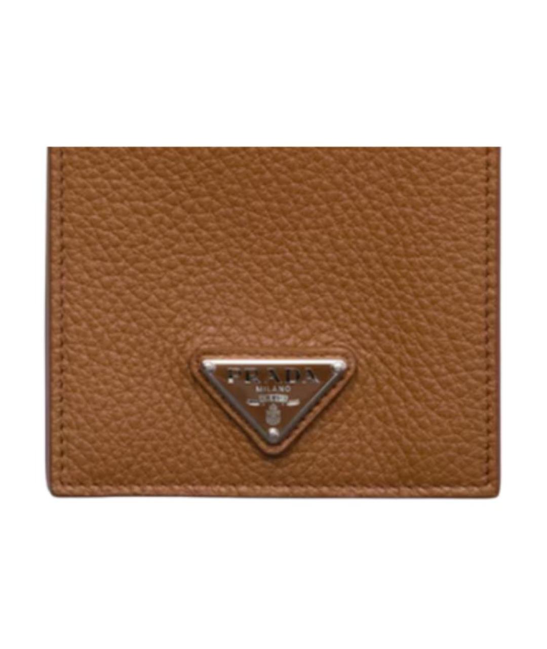 PRADA Коричневый кожаный кошелек, фото 5