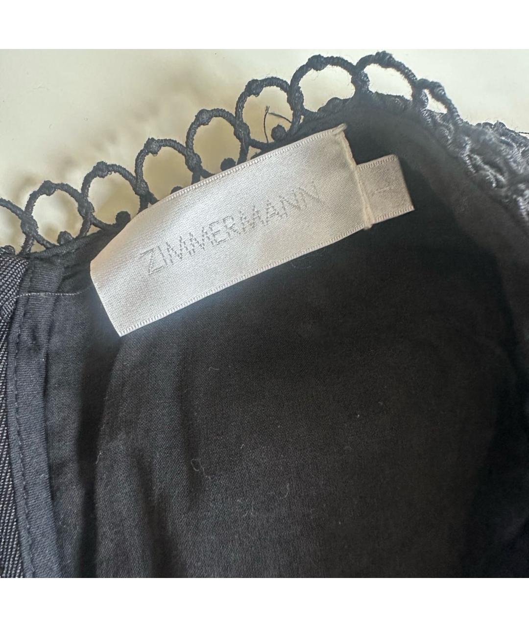 ZIMMERMANN Черное хлопковое коктейльное платье, фото 3