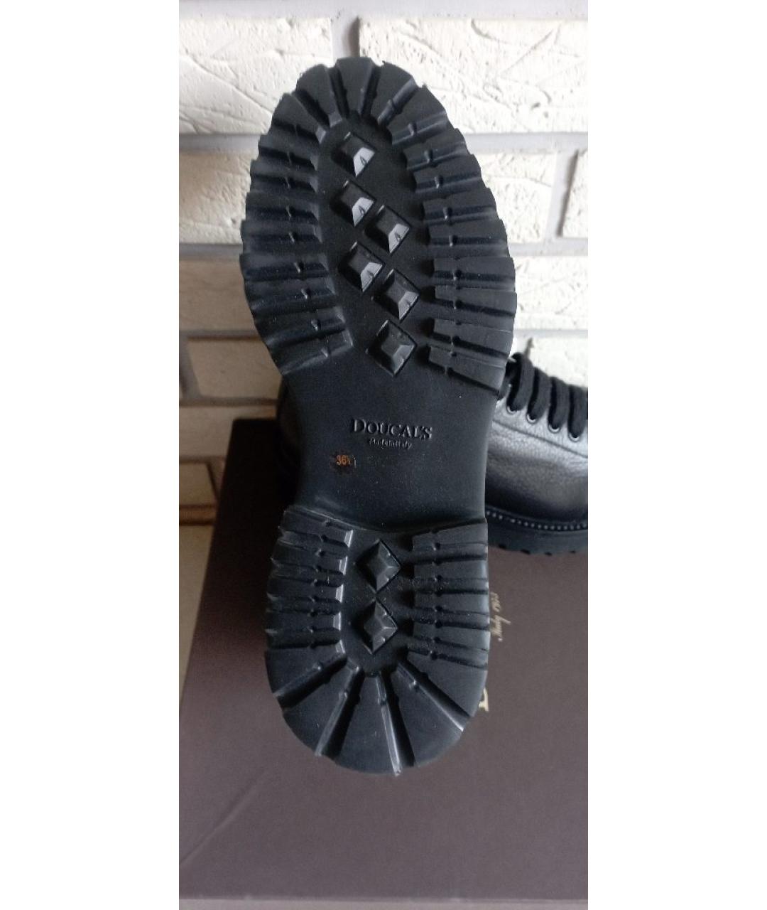 DOUCAL'S Черные кожаные ботинки, фото 6