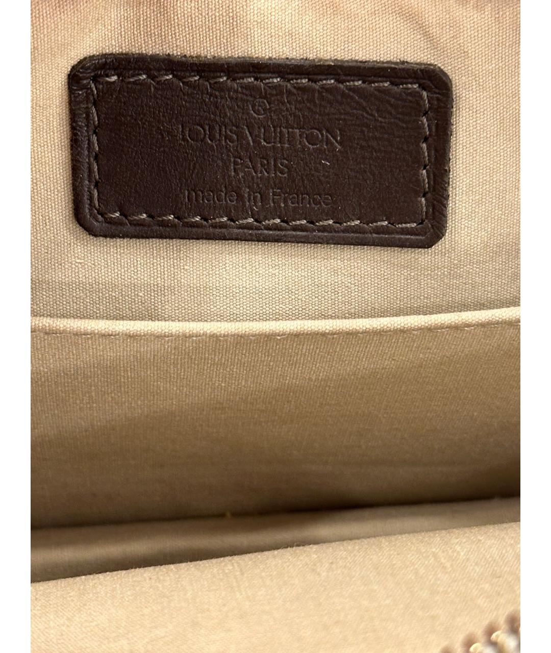 LOUIS VUITTON Бежевая тканевая сумка через плечо, фото 8