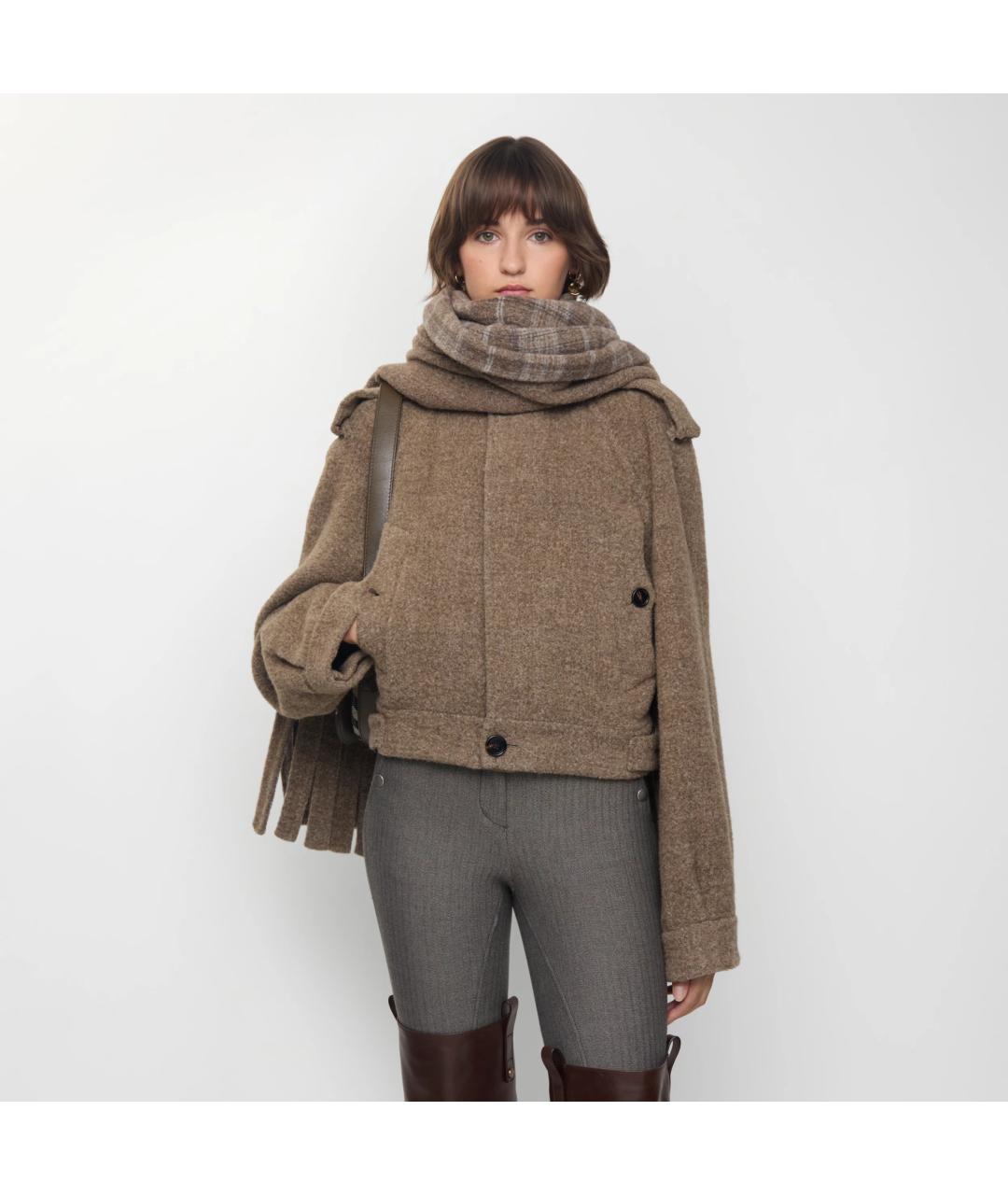 BURBERRY Коричневое шерстяное пальто, фото 7