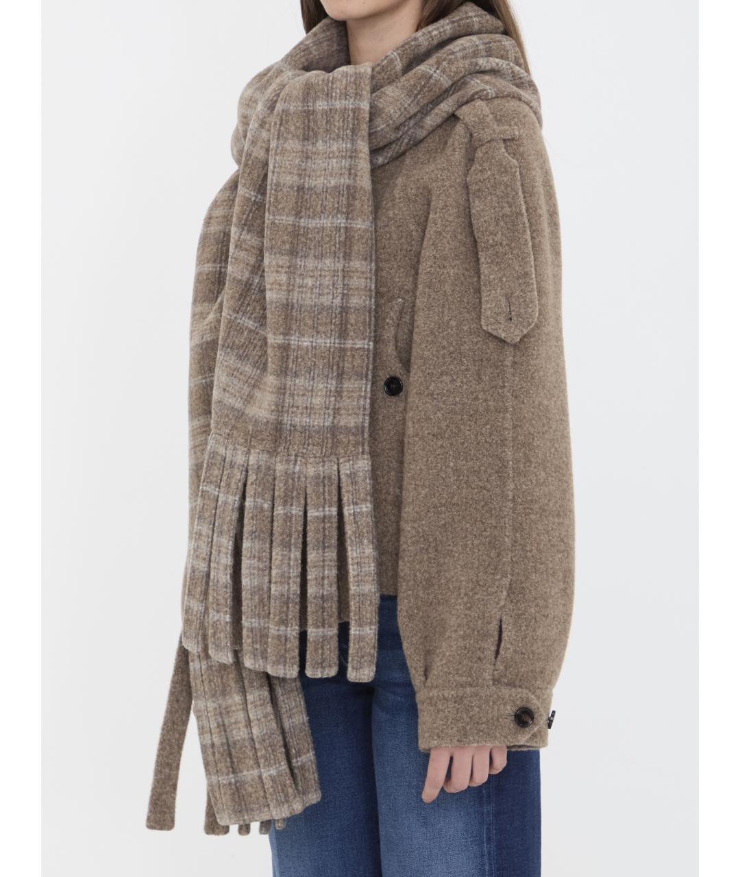 BURBERRY Коричневое шерстяное пальто, фото 3