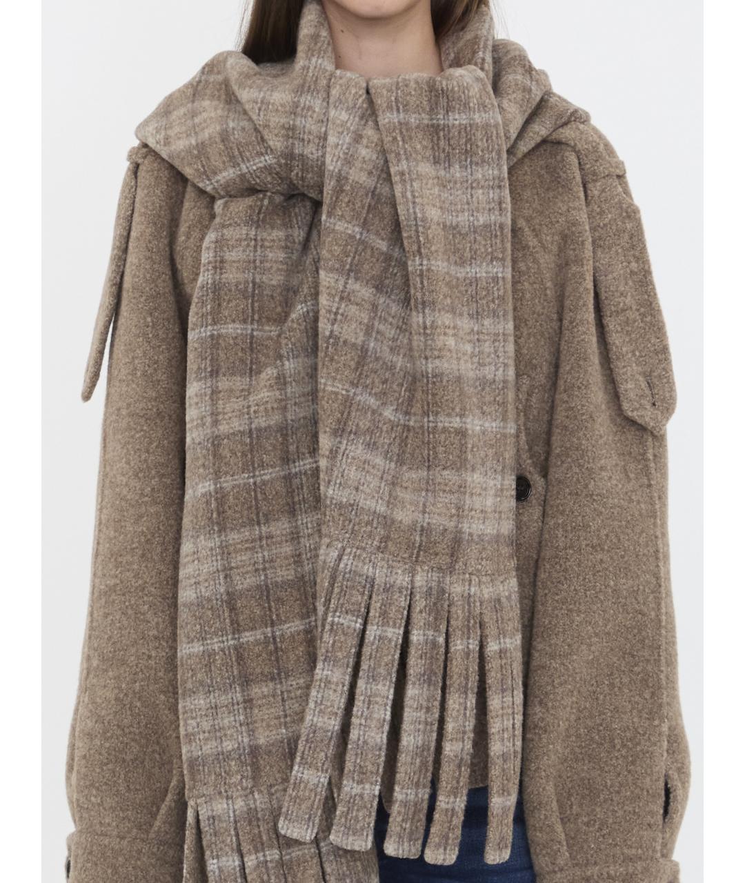 BURBERRY Коричневое шерстяное пальто, фото 4