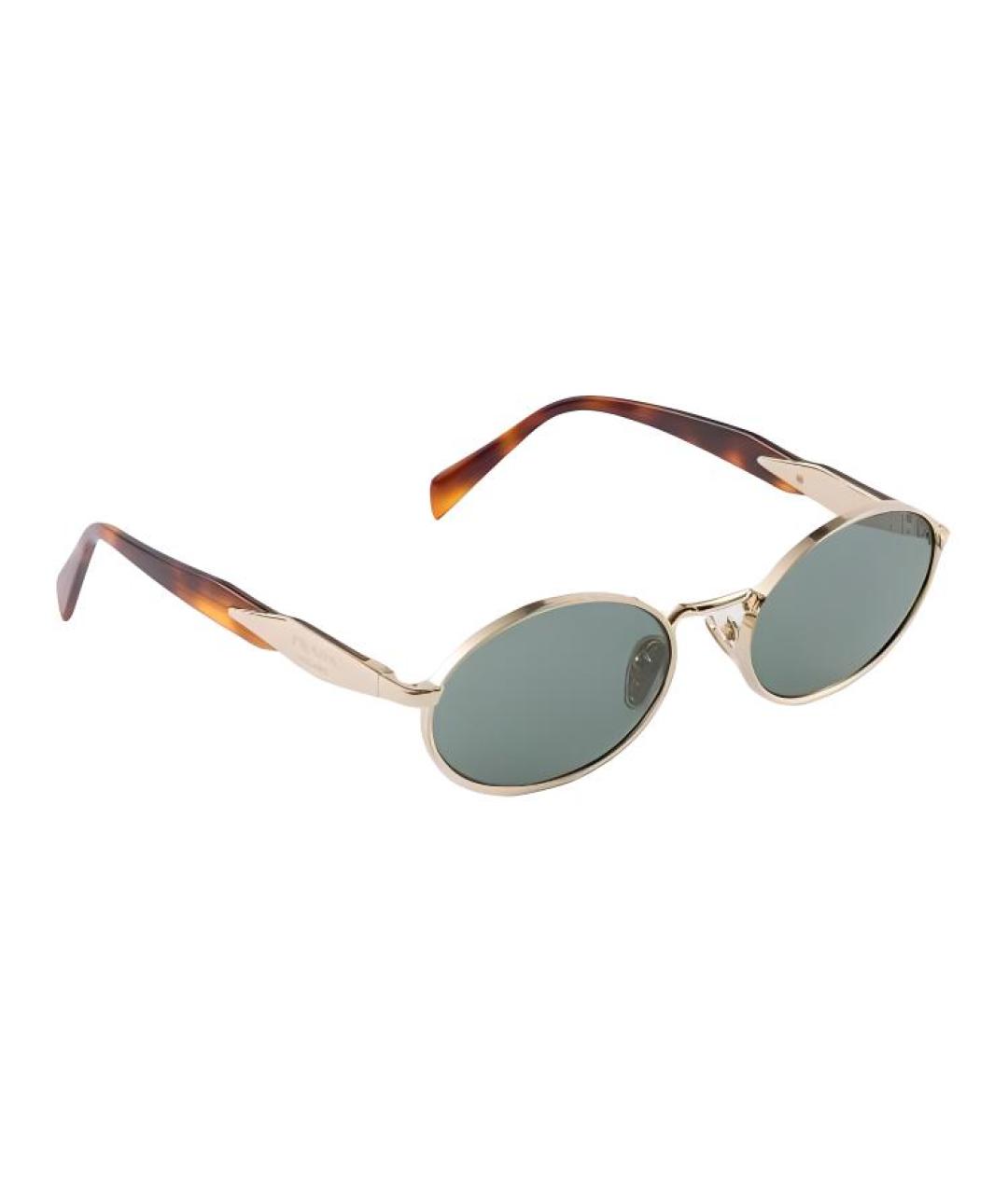 PRADA Коричневые металлические солнцезащитные очки, фото 3