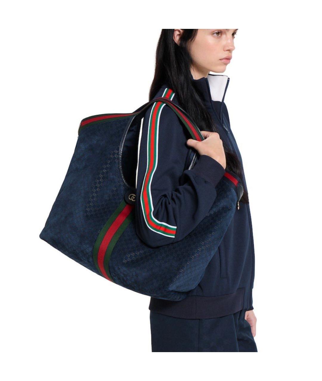 GUCCI Синяя сумка тоут, фото 3