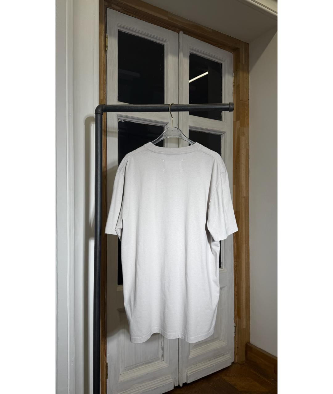 MAISON MARGIELA Серая хлопковая футболка, фото 2