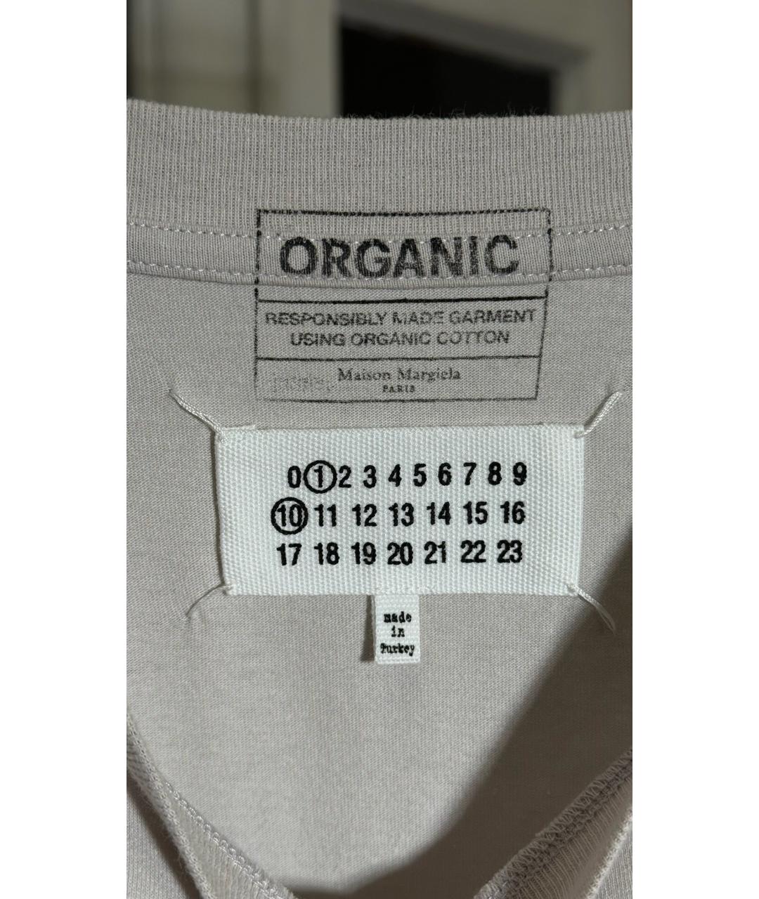 MAISON MARGIELA Серая хлопковая футболка, фото 3