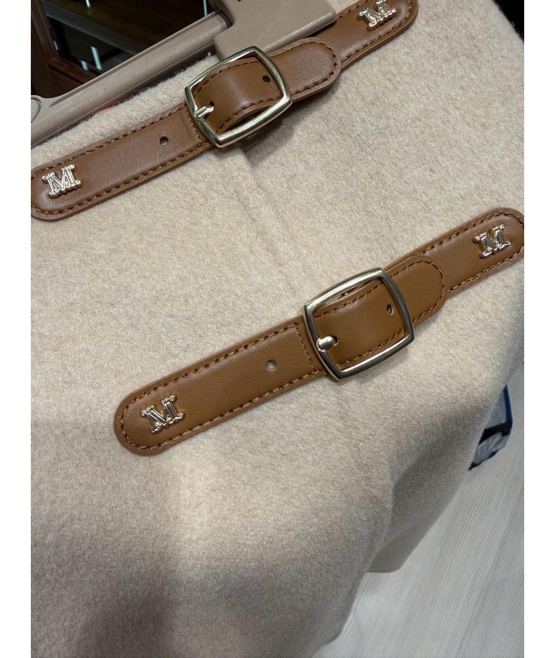 MAX MARA Бежевая шерстяная юбка миди, фото 7