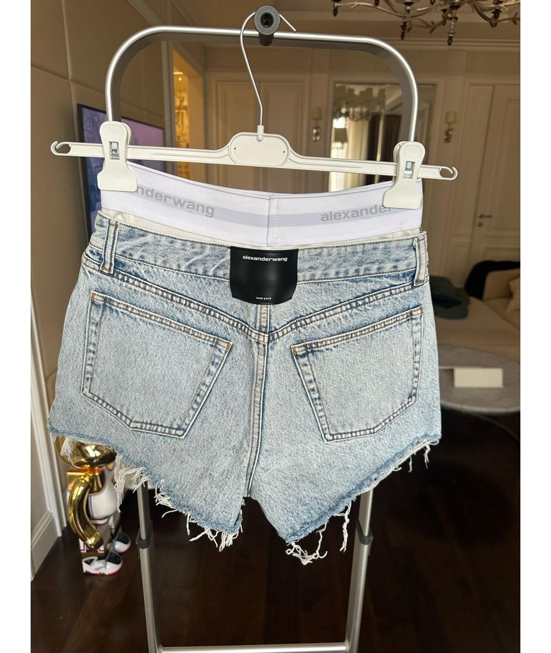 ALEXANDER WANG Голубые деним шорты, фото 2