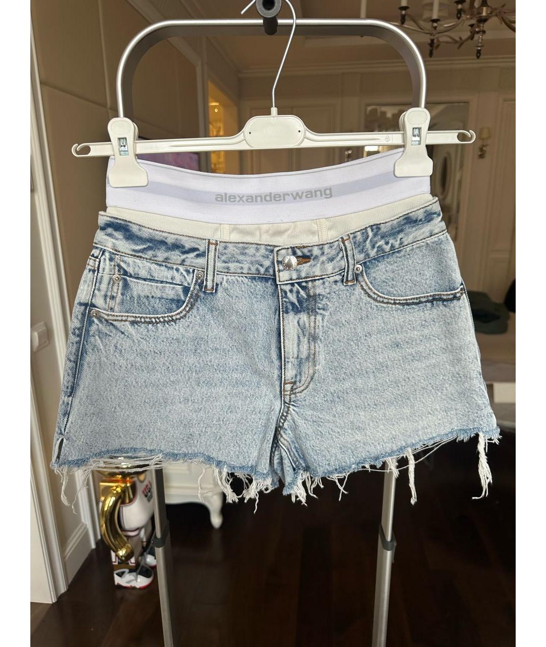 ALEXANDER WANG Голубые деним шорты, фото 5