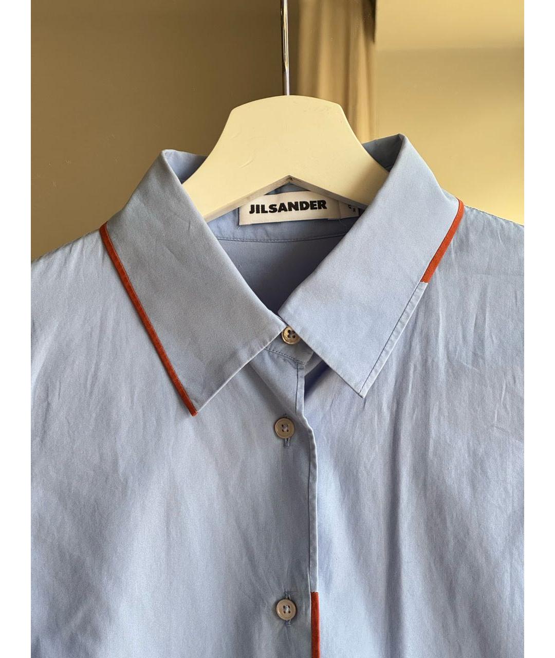JIL SANDER Голубая хлопковая рубашка, фото 3