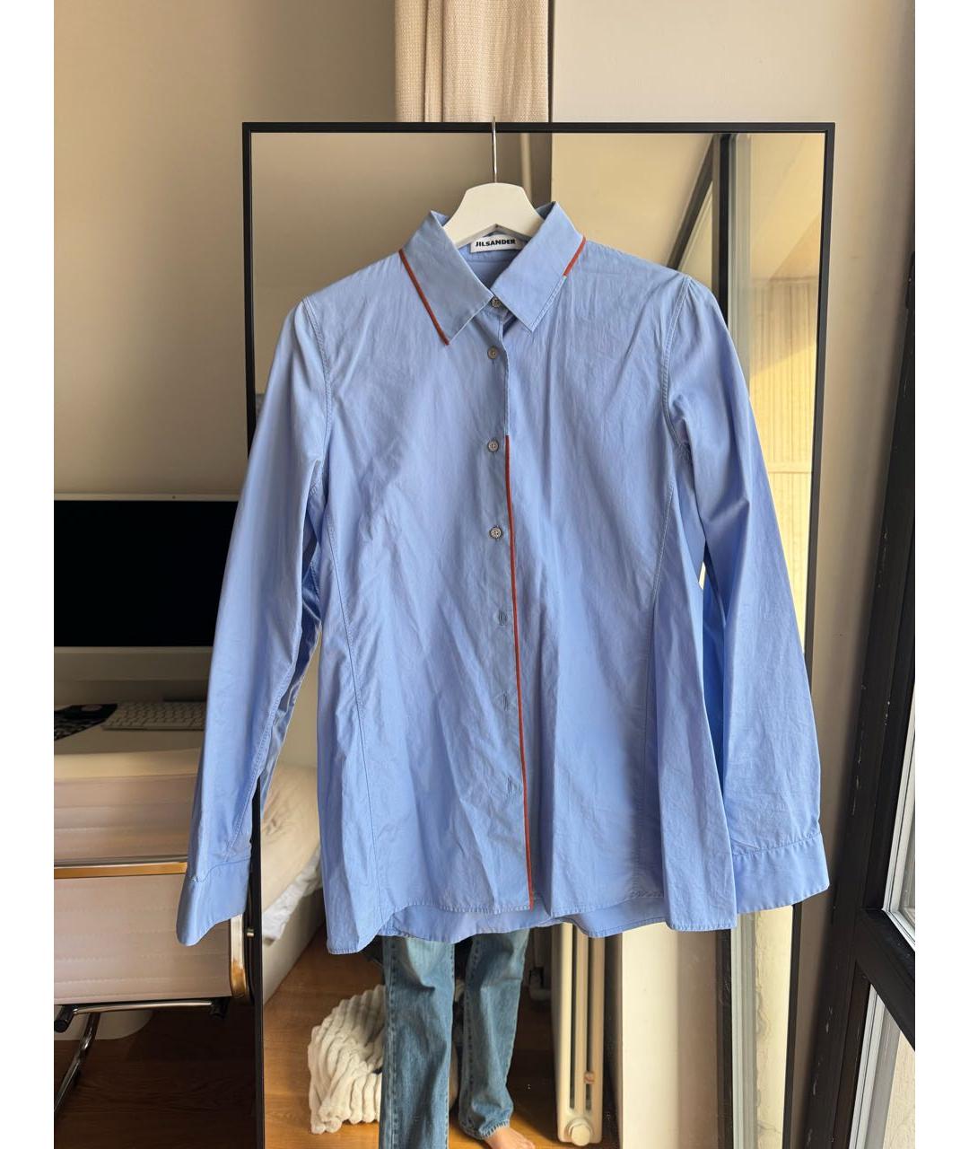 JIL SANDER Голубая хлопковая рубашка, фото 7