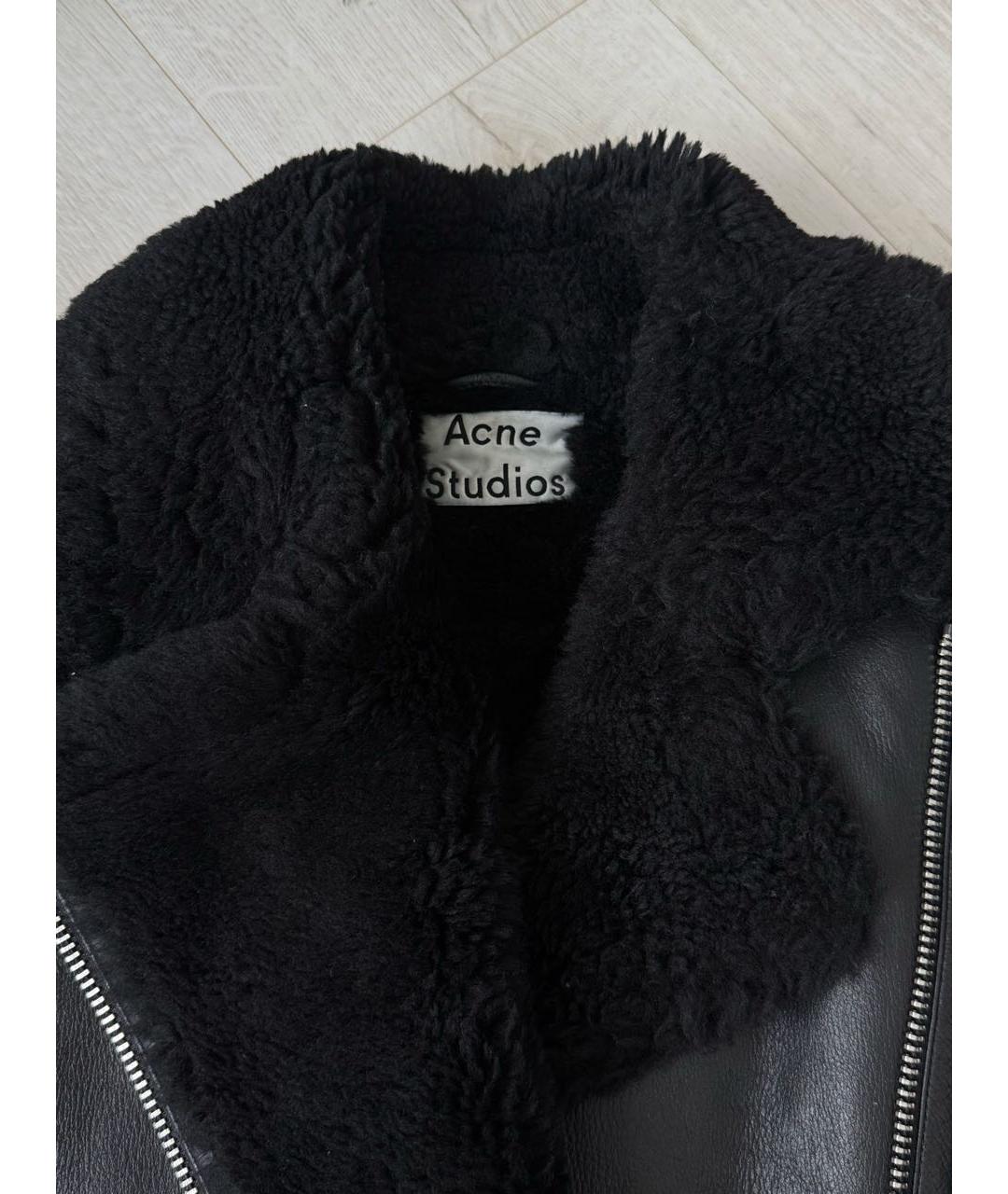 ACNE STUDIOS Черная кожаная дубленка, фото 5