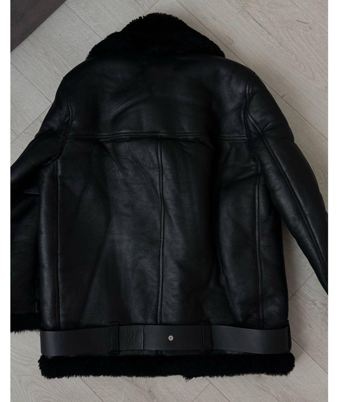 ACNE STUDIOS Черная кожаная дубленка, фото 2