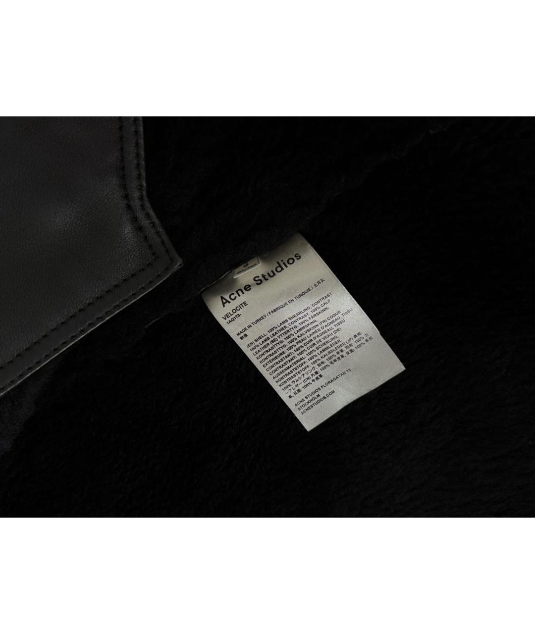 ACNE STUDIOS Черная кожаная дубленка, фото 3