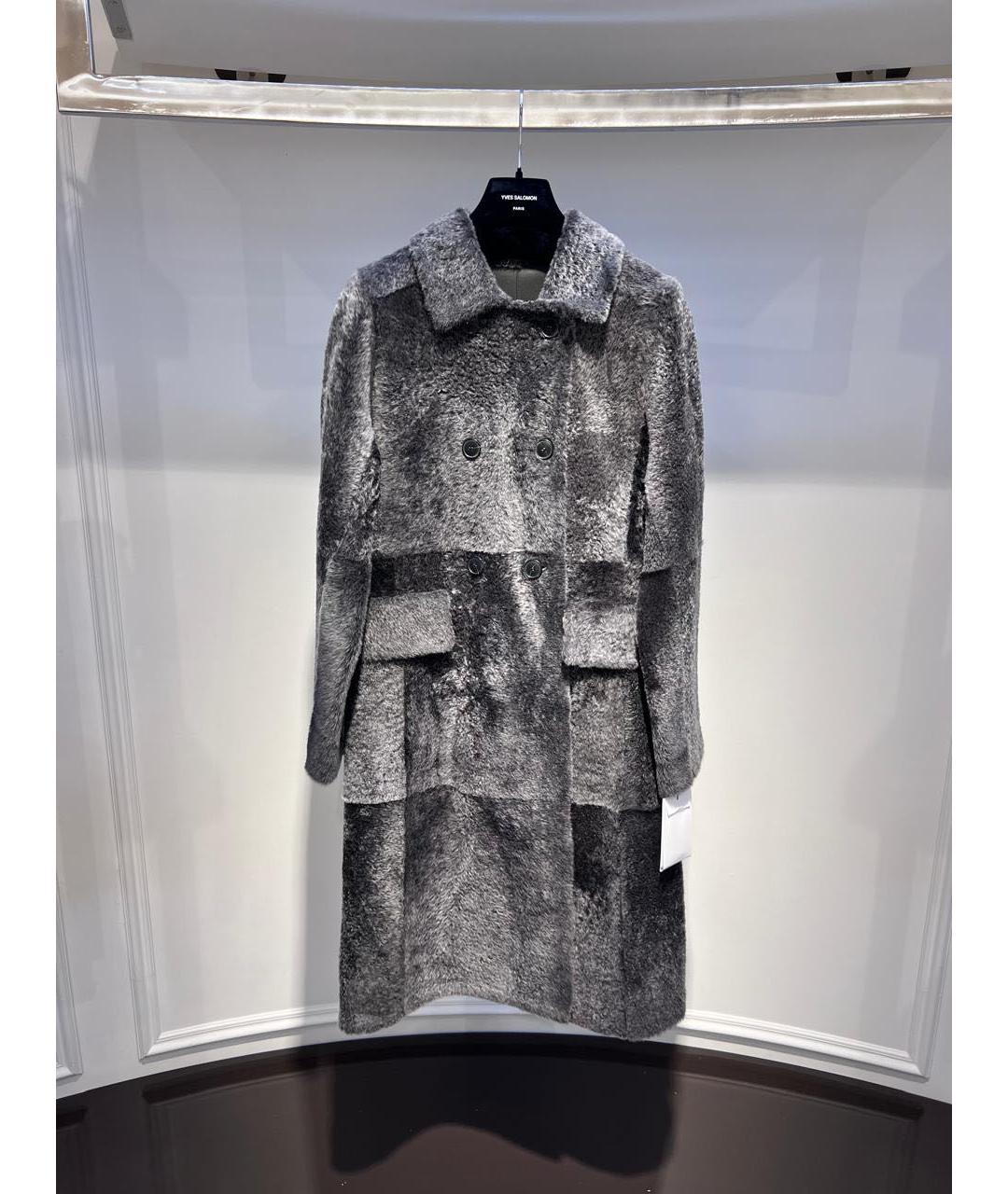 YVES SALOMON Серая шуба, фото 3