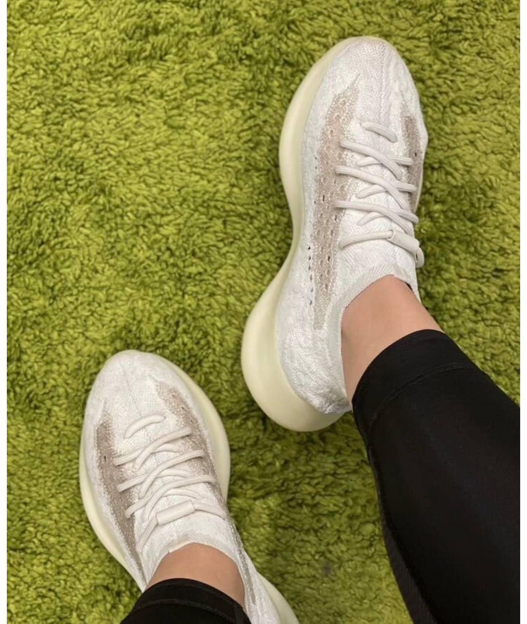 ADIDAS YEEZY Бежевые синтетические кроссовки, фото 6