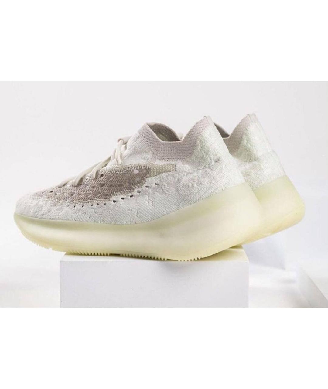 ADIDAS YEEZY Бежевые синтетические кроссовки, фото 4