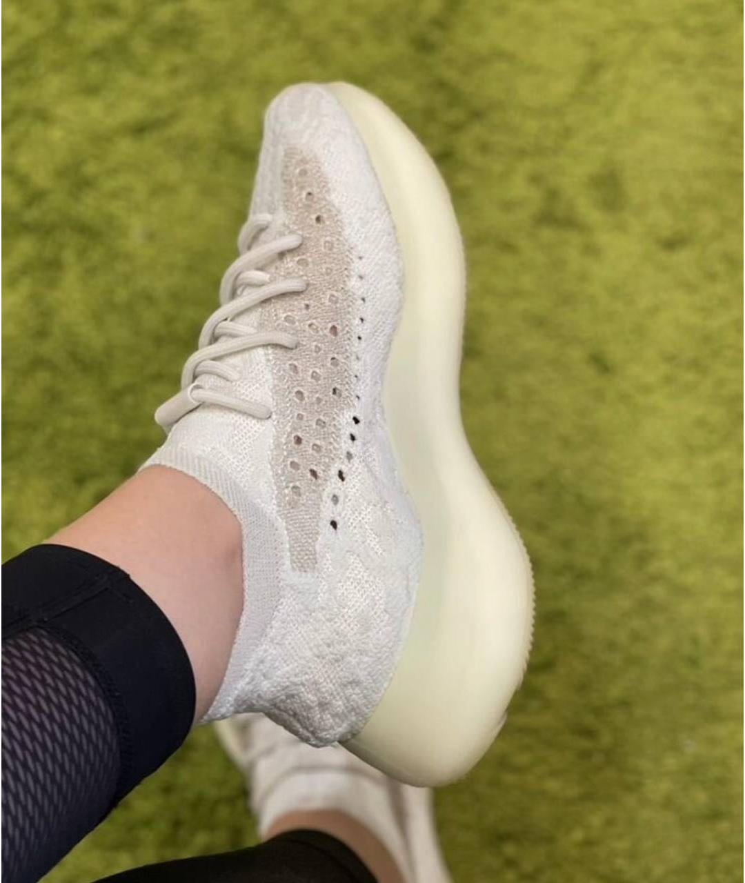 ADIDAS YEEZY Бежевые синтетические кроссовки, фото 5