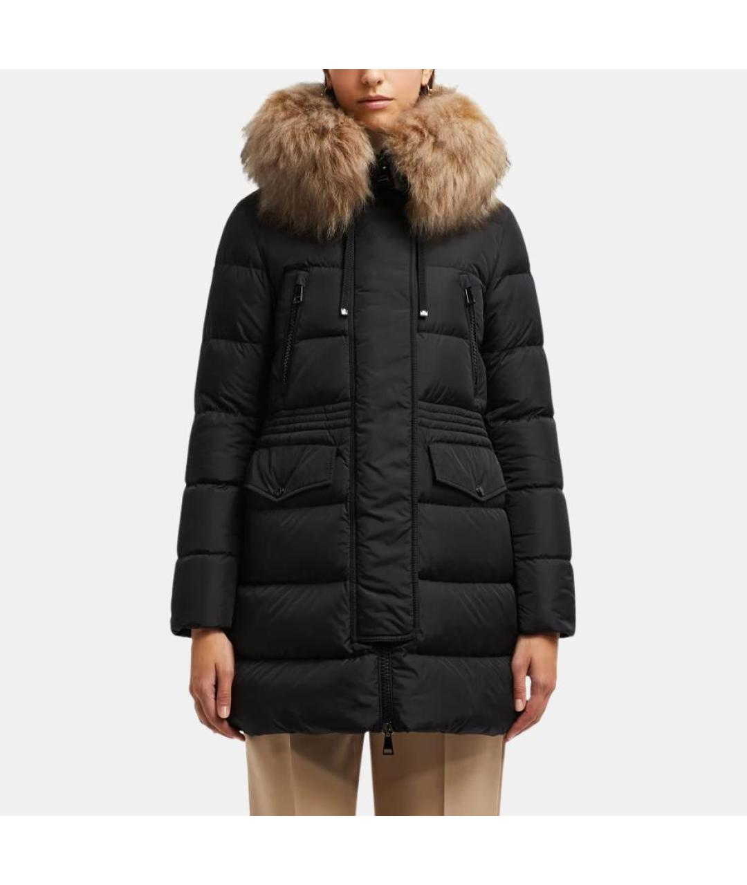MONCLER Черный пуховик, фото 2