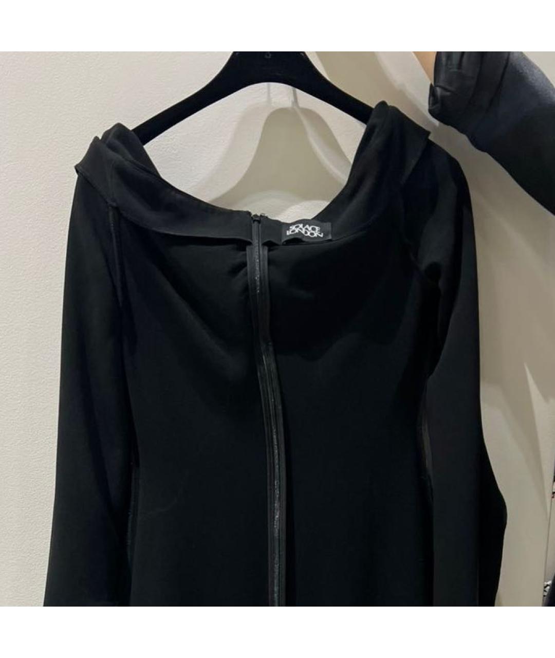 SOLACE LONDON Черное креповое вечернее платье, фото 3