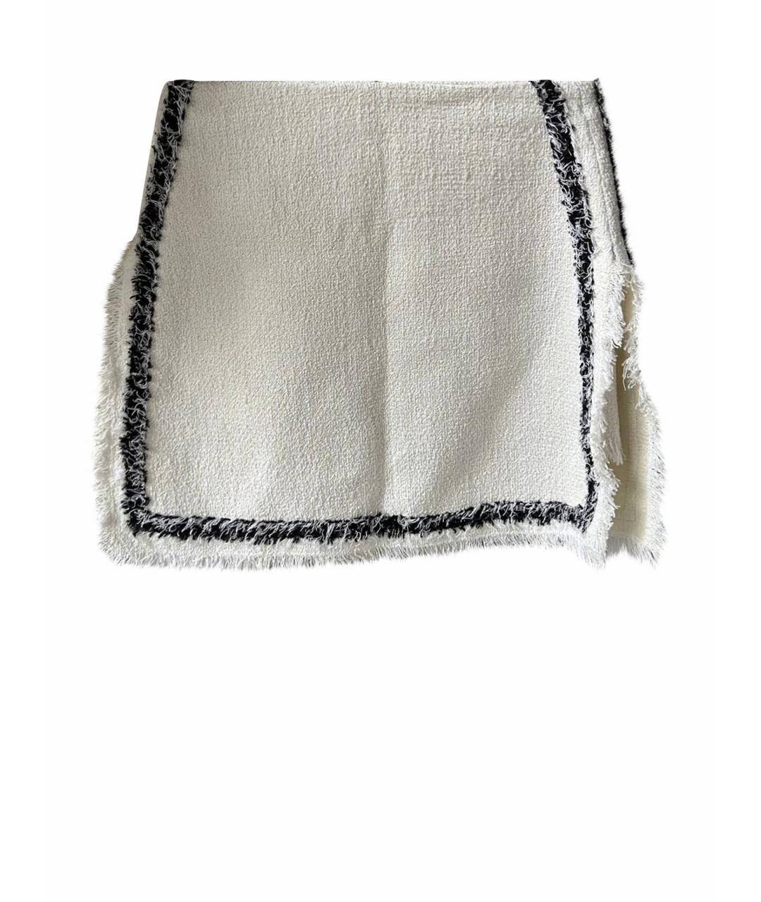 MSGM Белая твидовая юбка-шорты, фото 1