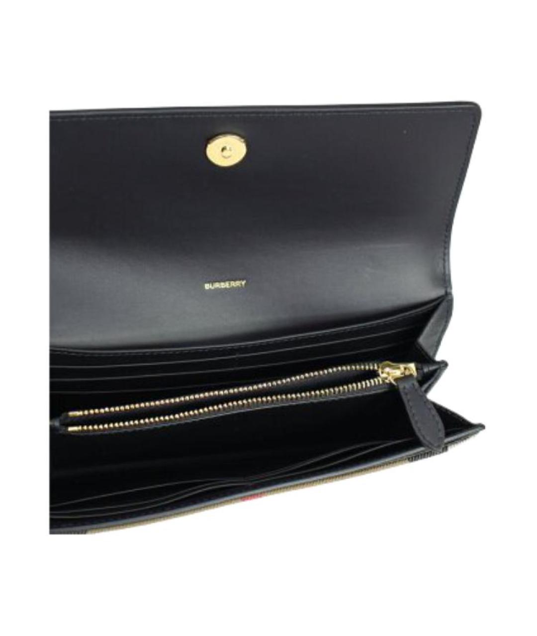 BURBERRY Черный кожаный кошелек, фото 5