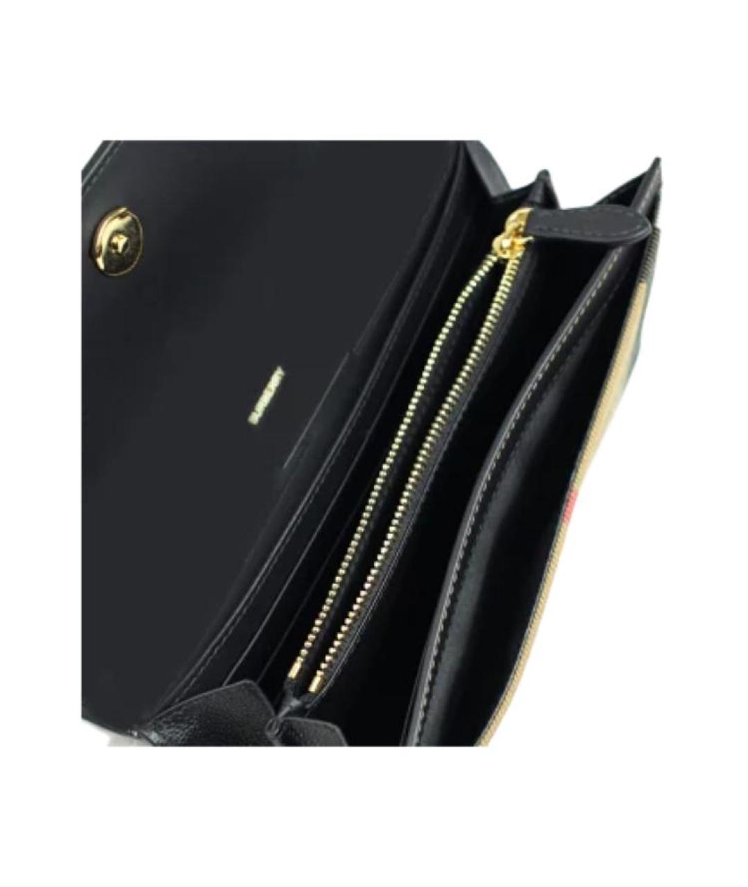 BURBERRY Черный кожаный кошелек, фото 6