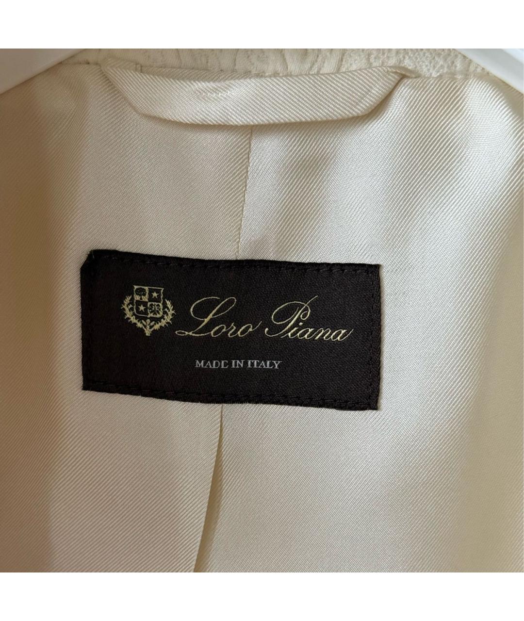 LORO PIANA Бежевый хлопковый жакет/пиджак, фото 3