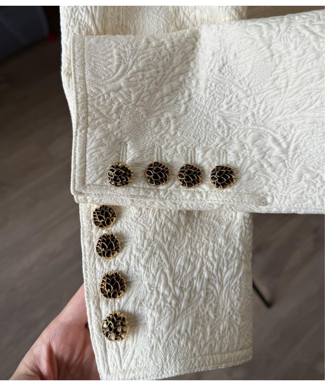 LORO PIANA Бежевый хлопковый жакет/пиджак, фото 4