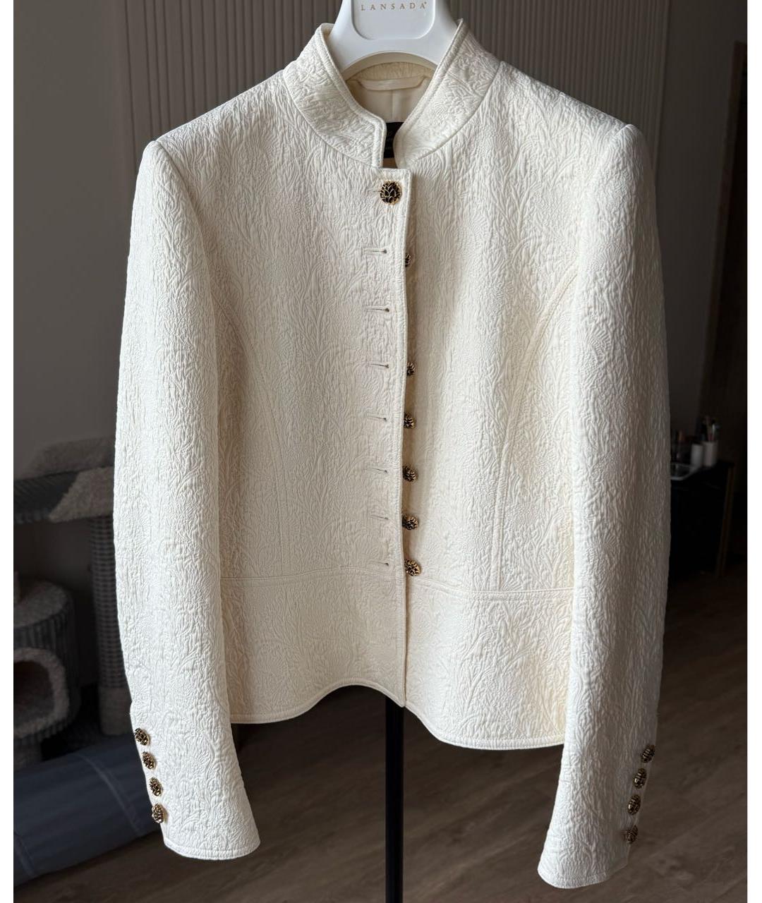 LORO PIANA Бежевый хлопковый жакет/пиджак, фото 7