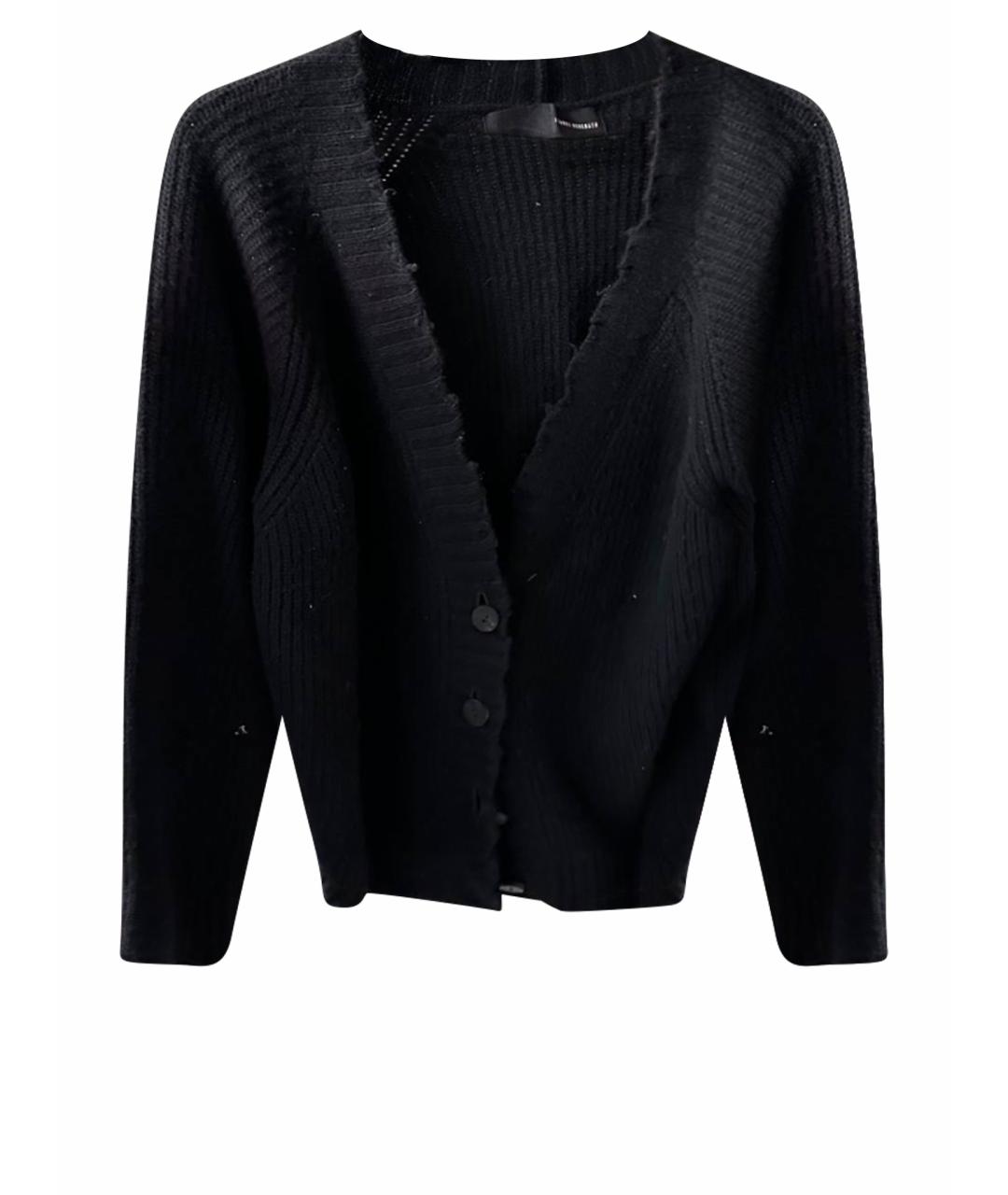 ISABEL BENENATO Черный шерстяной кардиган, фото 1