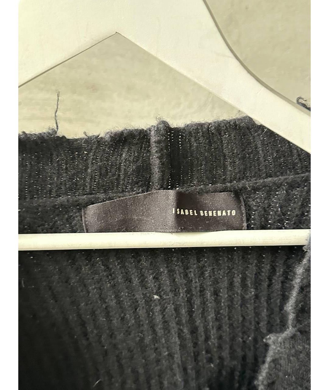ISABEL BENENATO Черный шерстяной кардиган, фото 3