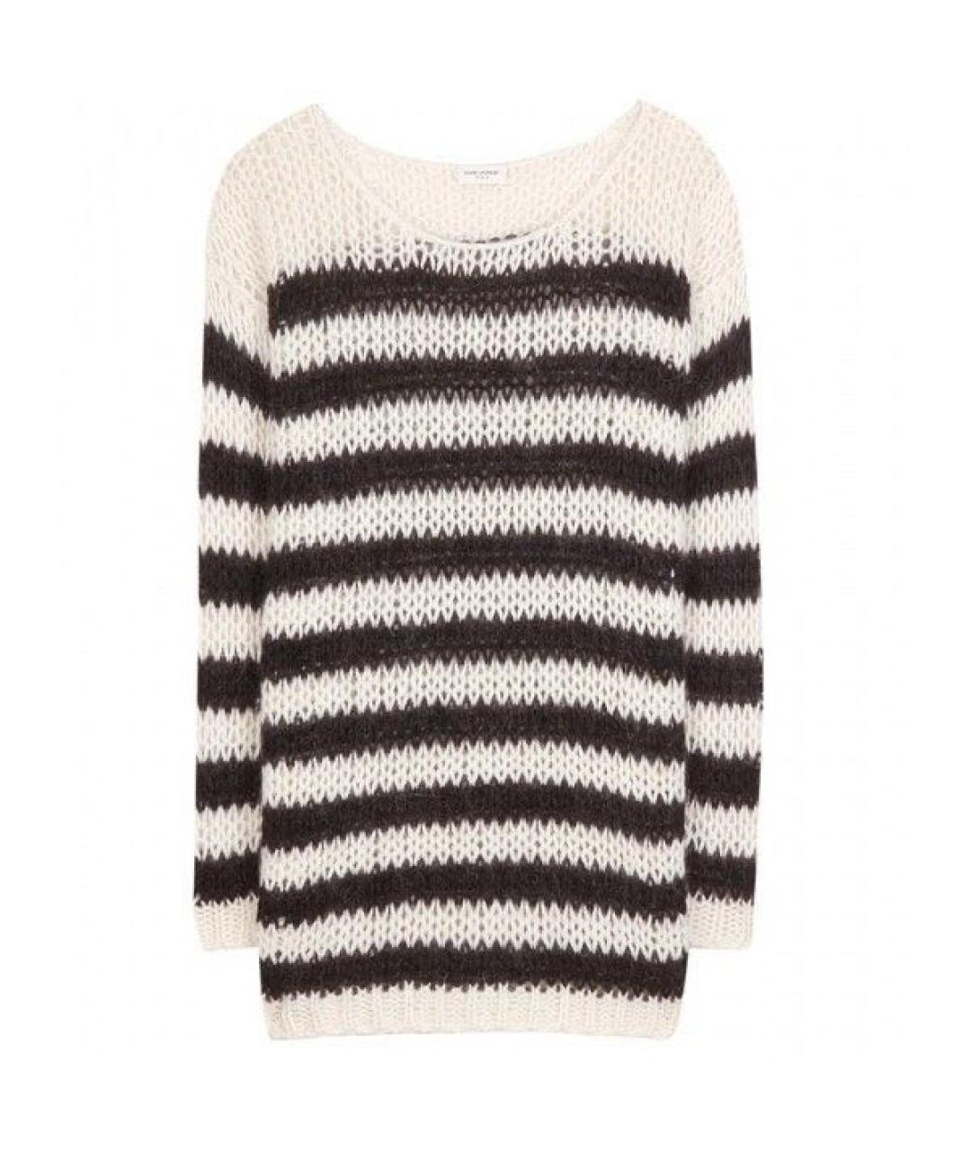 SAINT LAURENT Белый шерстяной джемпер / свитер, фото 1