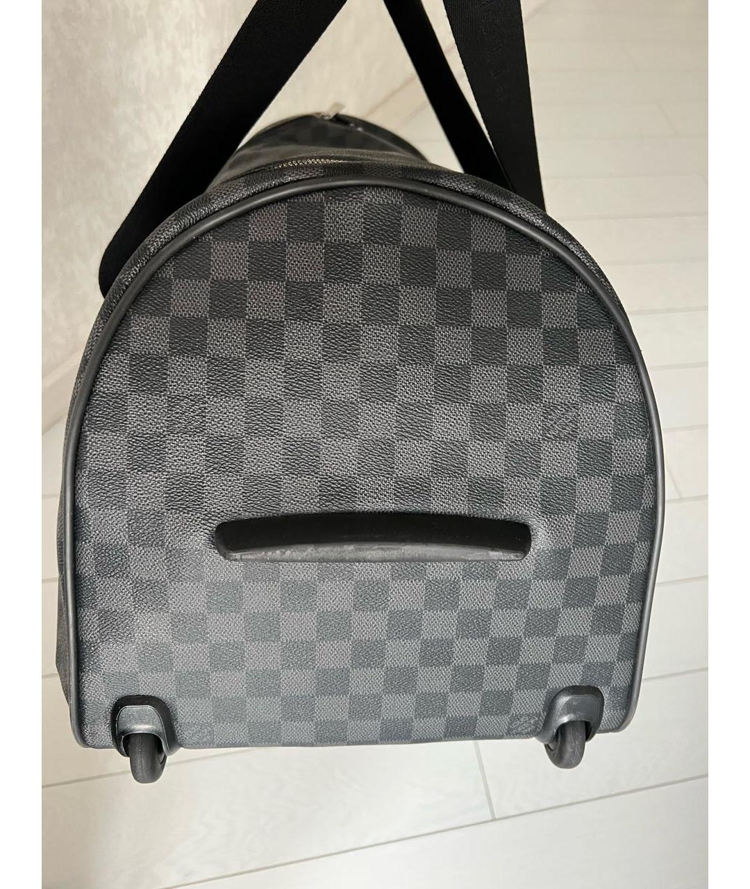 LOUIS VUITTON Антрацитовый чемодан, фото 4