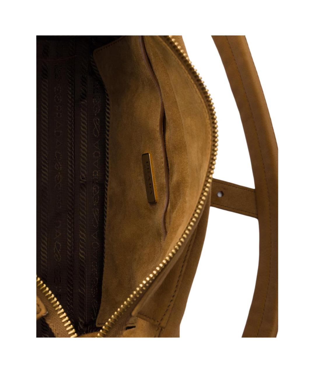 PRADA Коричневая замшевая сумка через плечо, фото 5