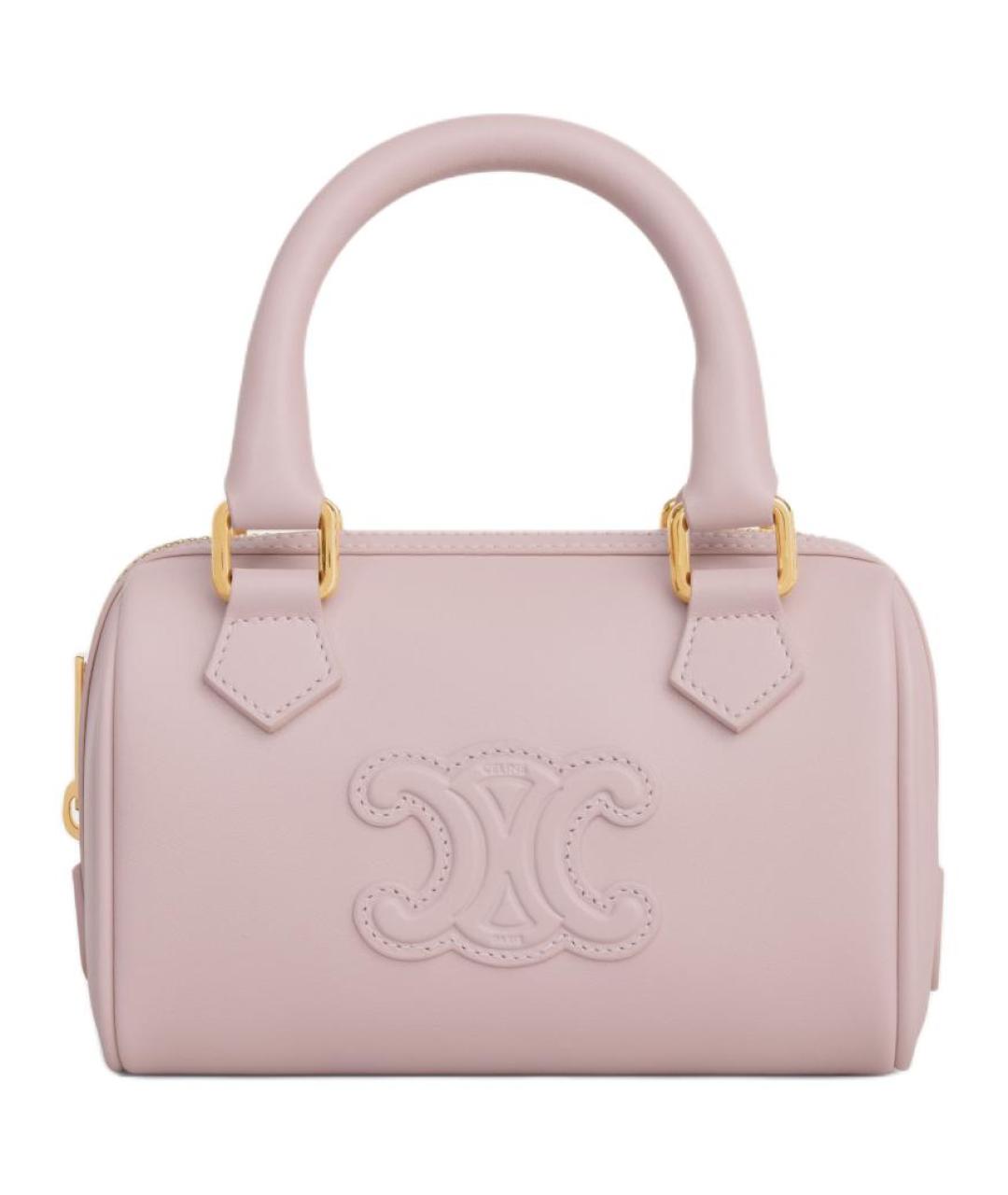 CELINE Розовая кожаная сумка через плечо, фото 1