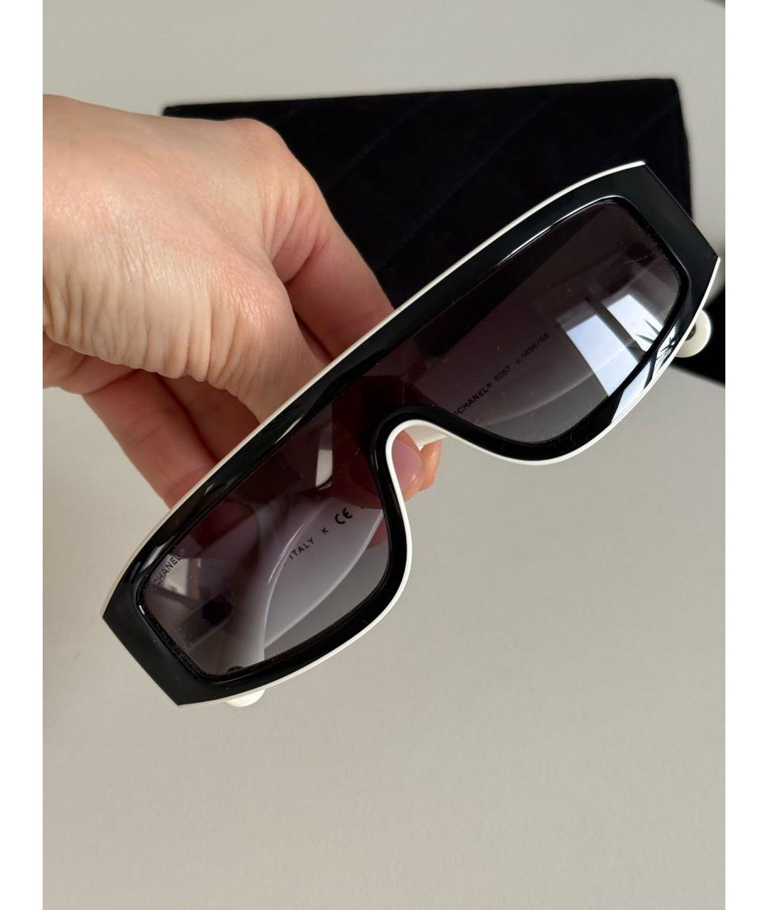 CHANEL Черные пластиковые солнцезащитные очки, фото 6