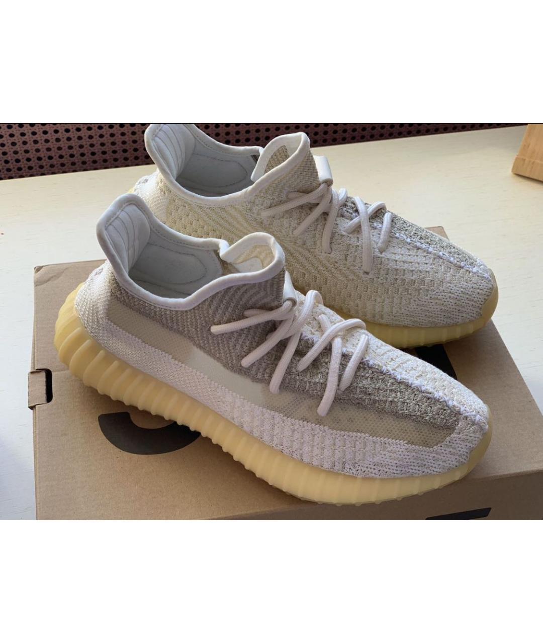 ADIDAS YEEZY Бежевые синтетические кроссовки, фото 8