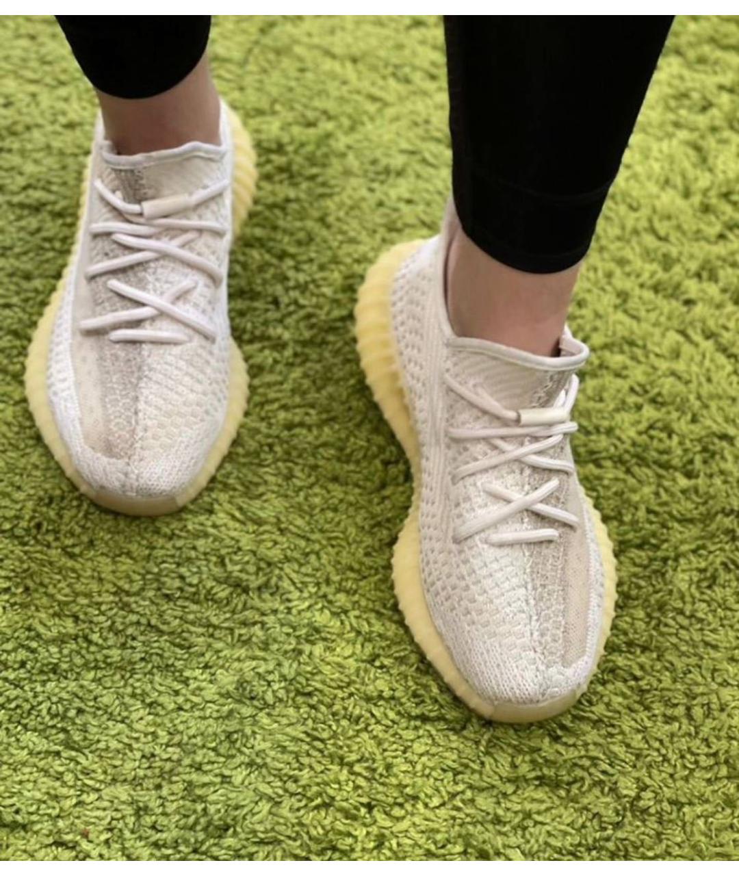 ADIDAS YEEZY Бежевые синтетические кроссовки, фото 2