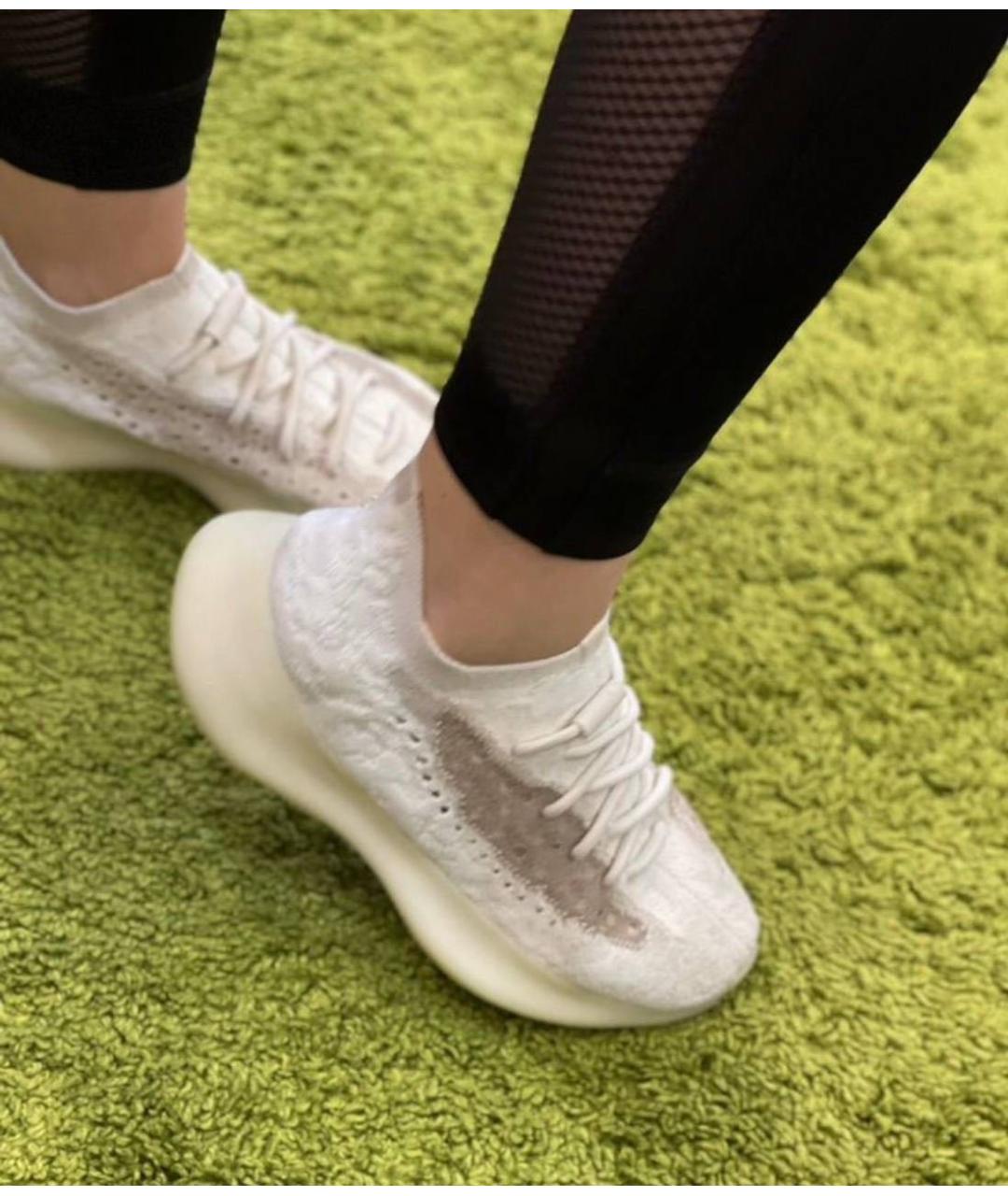 ADIDAS YEEZY Бежевые синтетические кроссовки, фото 5