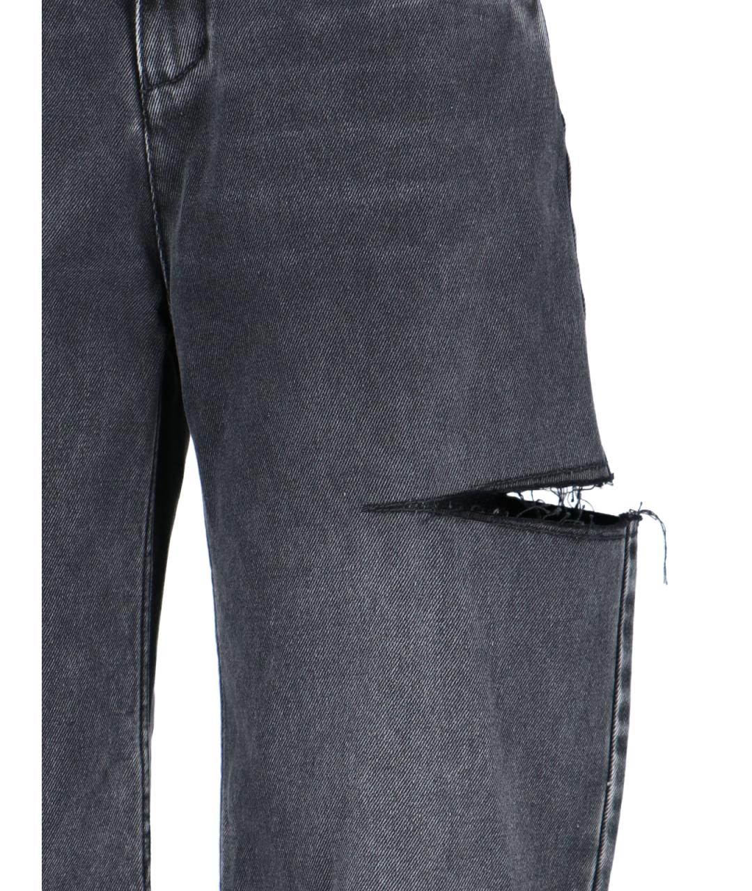 MAISON MARGIELA Черные хлопковые прямые джинсы, фото 4