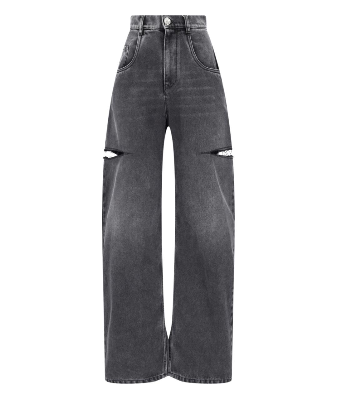 MAISON MARGIELA Черные хлопковые прямые джинсы, фото 1